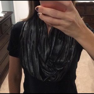 Express Black & Silver Infinity Scarf